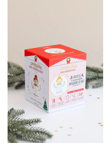 Coffret boule de Noël amigurumi au crochet - L'ange