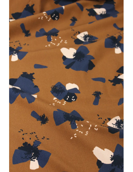 Tissu jersey de coton Anémona Camel - Églantine & Zoé