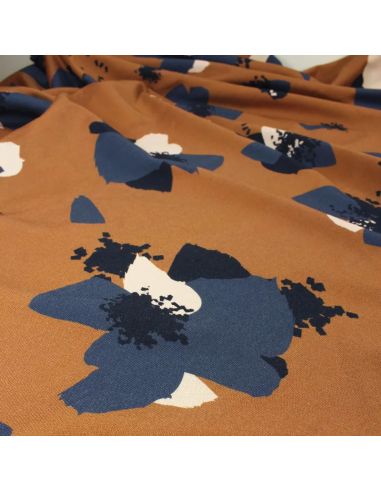 Tissu sweat Anémona Camel - Églantine & Zoé