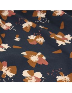 Tissu jersey de coton Anémona Bleu encre - Églantine & Zoé