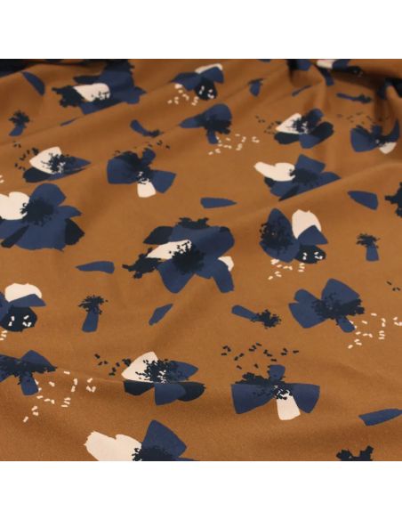 Tissu jersey de coton Anémona Camel - Églantine & Zoé