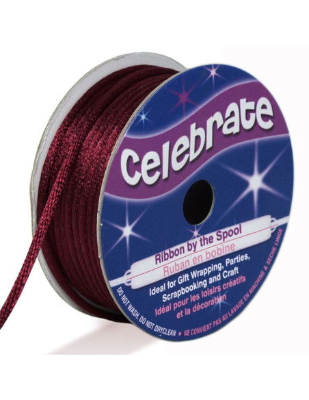 Cordon queue de rat Celebrate prune - 2 mm x 10 mètres