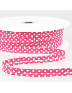 Passepoil à pois - Fuchsia