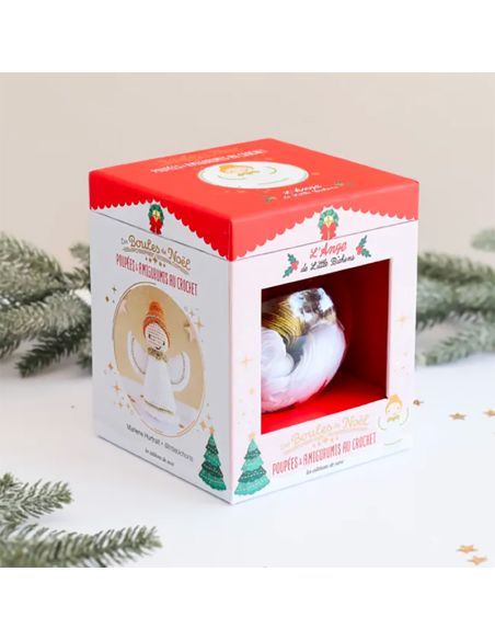 Coffret boule de Noël amigurumi au crochet - L'ange