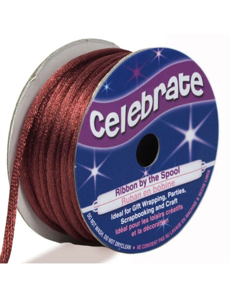 Cordon queue de rat Celebrate chocolat - 2 mm x 10 mètres