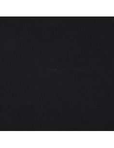 Tissu jersey coton maille fine côtelé - Noir 2