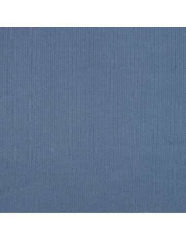 Tissu jersey coton maille fine côtelé - Jeans