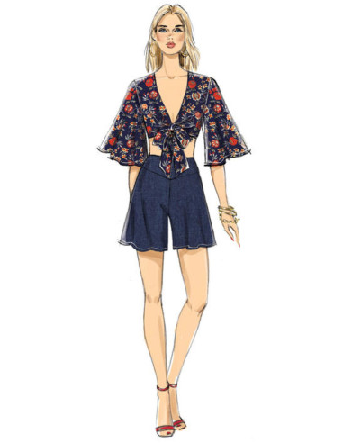 Patron de hauts, short et pantalon - Vogue 9319