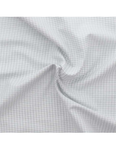 Tissu Vichy petits carreaux - Gris