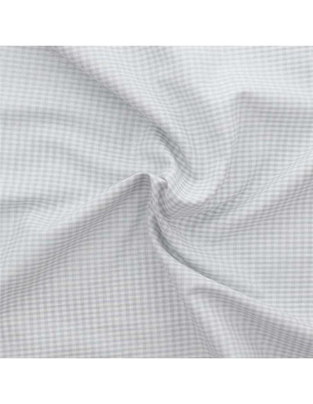 Tissu Vichy petits carreaux - Gris