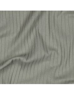 Tissu jersey coton léger côtelé - Vert clair 2