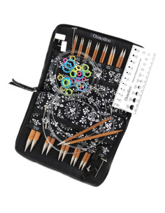 Pochette d´aiguilles à tricoter circulaires en bambou ChiaoGoo