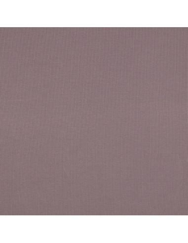 Tissu jersey coton maille fine côtelé - Mauve