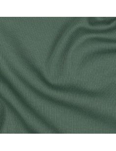 Tissu jersey coton maille fine côtelé - Vert 2