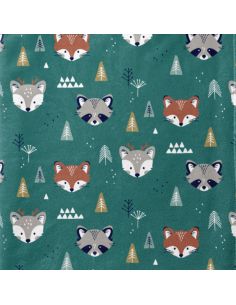 Tissu doudou - Animaux de la forêt