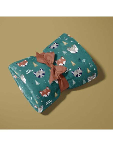 Tissu doudou - Animaux de la forêt