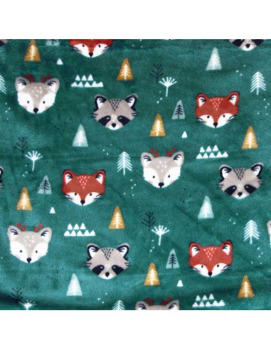 Tissu doudou - Animaux de la forêt
