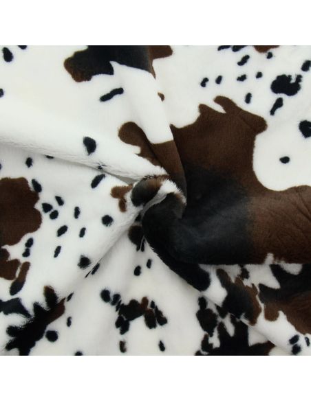 Tissu fausse fourrure animal - Vache