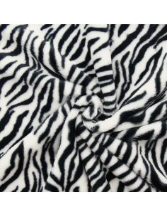 Tissu fausse fourrure animal - Zèbre