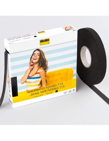 Support droit fil extensible Vlieseline - Noir