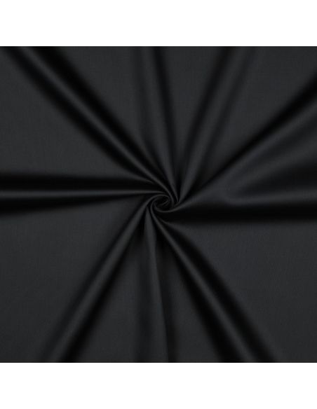 Tissu satin de coton - Noir