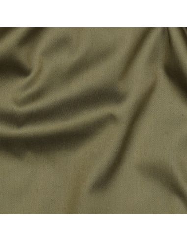 Tissu satin de coton - Vert mousse