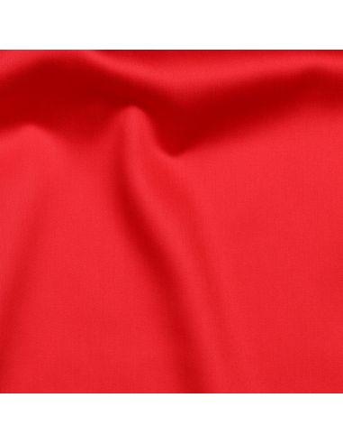 Tissu satin de coton - Rouge