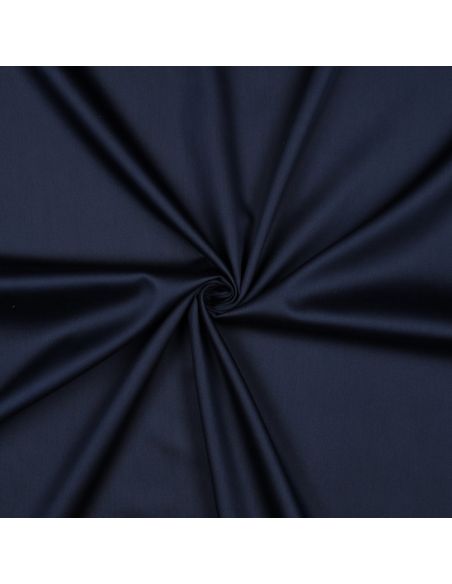 Tissu satin de coton - Bleu marine