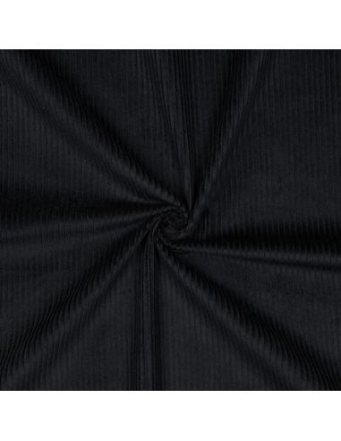 Tissu velours côtelé coton - Noir