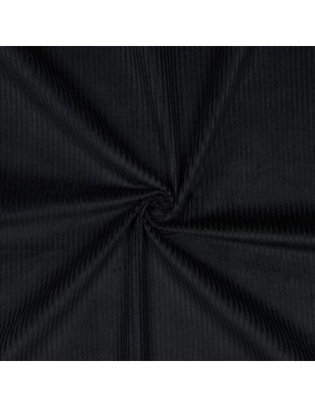 Tissu velours côtelé coton - Noir