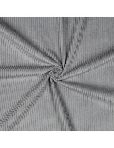 Tissu velours côtelé coton - Gris