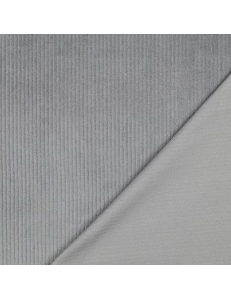 Tissu velours côtelé coton - Gris