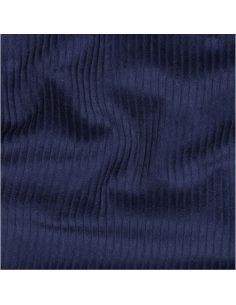 Tissu velours côtelé coton - Bleu marine 2