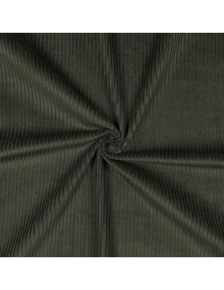 Tissu velours côtelé coton - Vert foncé