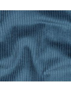Tissu velours côtelé coton - Bleu pétrole 2