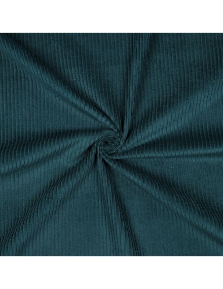 Tissu velours côtelé coton - Vert émeraude