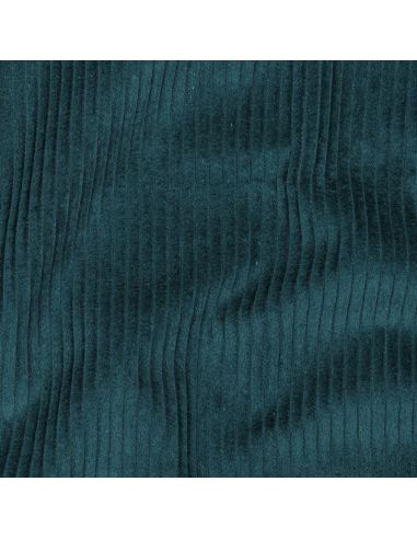 Tissu velours côtelé coton - Vert émeraude