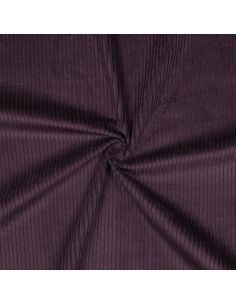 Tissu velours côtelé coton - Aubergine