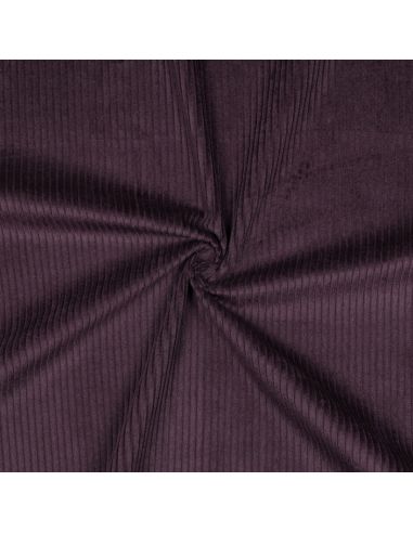Tissu velours côtelé coton - Aubergine