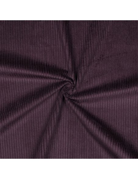 Tissu velours côtelé coton - Aubergine