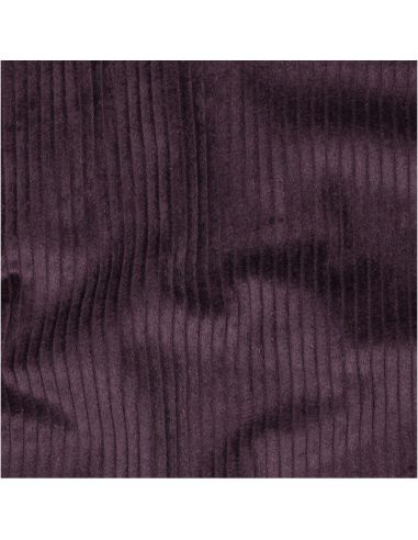 Tissu velours côtelé coton - Aubergine