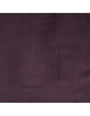 Tissu velours côtelé coton - Aubergine