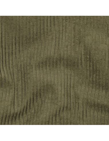 Tissu velours côtelé coton - Vert militaire