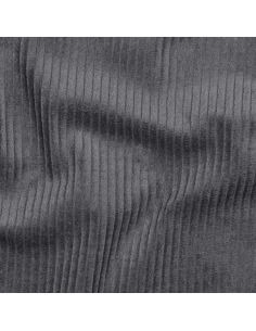 Tissu velours côtelé coton - Gris foncé 2