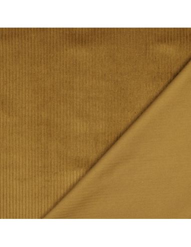 Tissu velours côtelé coton - Ocre