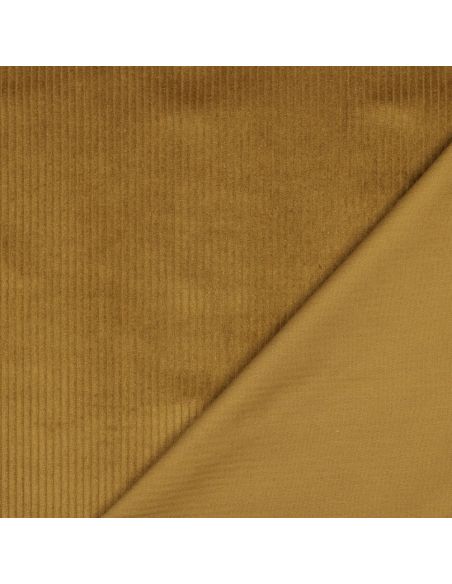 Tissu velours côtelé coton - Ocre