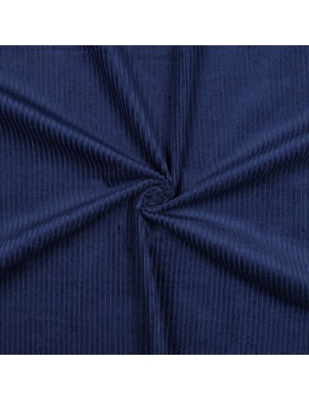 Tissu velours côtelé coton - Cobalt