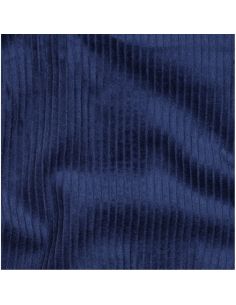 Tissu velours côtelé coton - Cobalt 2