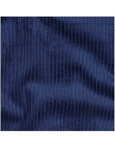 Tissu velours côtelé coton - Cobalt