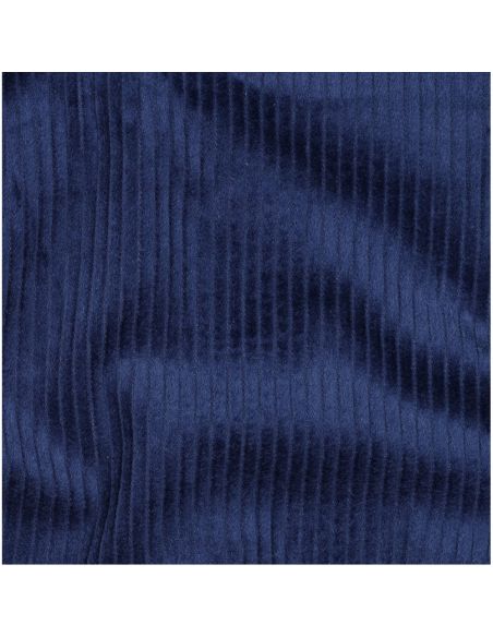 Tissu velours côtelé coton - Cobalt